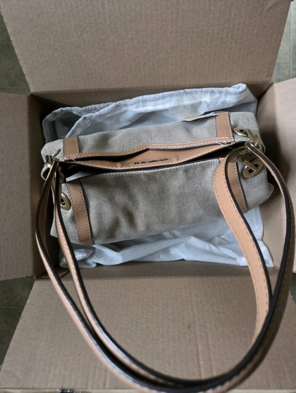 NWT MICHAEL KORS NATURAL COLORS LEATHER/TEXTILE LARGE POCKETS SHOULDER TOTE - Picture 7 of 15